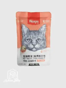 پوچ گربه ونپی با طعم مرغ و ماهی کاد وزن 80gr