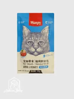 پوچ گربه ونپی با طعم مرغ و ماهی و برنج وزن 80gr