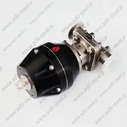 شیر دیافراگمی کلمپی پنوماتیک دو واشرDiaphragm valve, pneumatic clamp, two washers