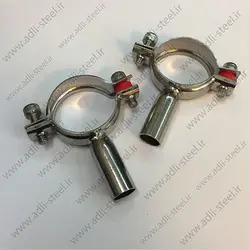 بست لوله پایه دار استیلSteel pipe clamp