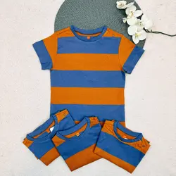 تيشرت آبي قهوه اي هما