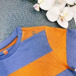 تيشرت آبي قهوه اي هما