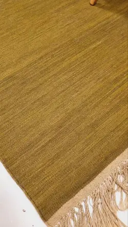 گلیم کناره سبز قهوه ای