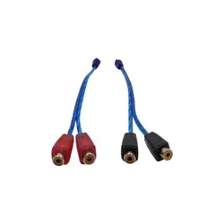 کابل تبدیل 2 فیش ماده به 1 نری RCA به آمپلی فایر