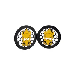 قاب میدرنج چوبی طرح جمجمه با ماسک شیمیایی 8 اینچ رسا