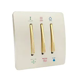 کلید پریز آسیا مدل کریستال صدفی زه طلا