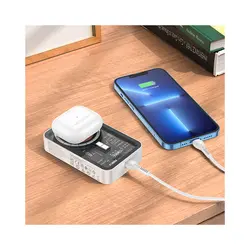 پاوربانک هوکو مدل Q10A WIRELESS PD+QC3.0 20W ظرفیت 10000 میلی‌ آمپر ساعت