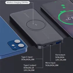 پاوربانک جووی مدل jp-289 Wireless ظرفیت 20000 میلی آمپر ساعت
