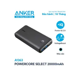 پاوربانک انکر مدل A1363 ظرفیت 20000 میلی آمپر ساعت