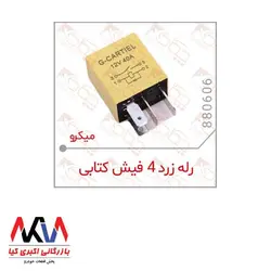 رله زرد 4 فیش کتابی میکرو رله چکاد