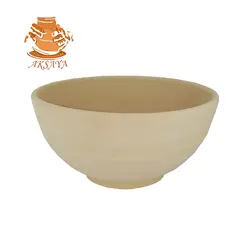 کاسه سفالی خام مدل آبگوشت خوری دو نفره
