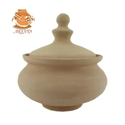 قندان سفالی خام مدل کنگره دار