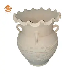 گلدان سفالی مدل سنتی طرح لبچین ارتفاع ۵۰ سانتی متر