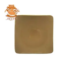 بشقاب سفالی خام مدل مربع قطر 15 سانتی متر