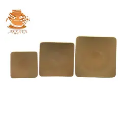 بشقاب سفالی خام مدل مربع قطر 15 سانتی متر