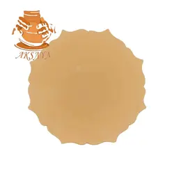 بشقاب سفالی خام مدل لب کمانی قطر ۲۵ سانتی متر