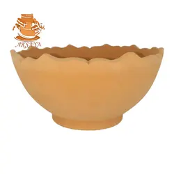 پیاله ماست خوری سفالی مدل لب کمانی