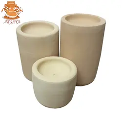 شمعدان سفالی خام مدل استوانه