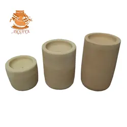 شمعدان سفالی خام مدل استوانه