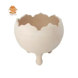 آجیل خوری سفالی خام مدل فندقی سایز متوسط