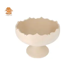 میوه خوری سفالی خام مدل کمانی سایز متوسط