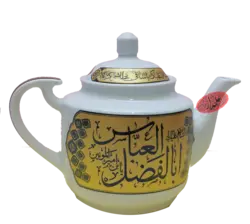 قوری 0.8 لیتری سفید طرح مذهبی