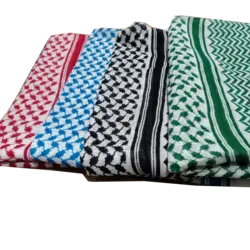 چفیه رنگی طرح فلسطینی سایز 100