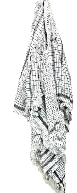 چفیه نخی گره ای سفید