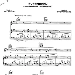 کتاب نت پیانو فیلم A Star is Born