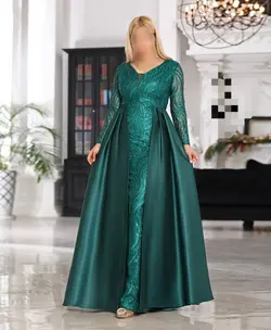 پیراهن‌ماکسی مجلسی دخترانه زنانه بلند حجاب آستیندارشیک‌جدید تاسایز بز رگ نامزدی فرمالیته عروسی ۴۰۳ دانتل پولک مزوندوز ساتن آمریکایی یاقوت شاین