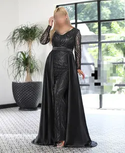 پیراهن‌ماکسی مجلسی دخترانه زنانه بلند حجاب آستیندارشیک‌جدید تاسایز بز رگ نامزدی فرمالیته عروسی ۴۰۳ دانتل پولک مزوندوز ساتن آمریکایی یاقوت شاین