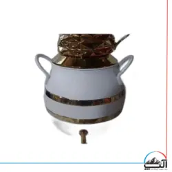 کتری قوری استیل رنگی طلایی کد 3