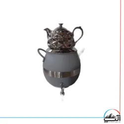 کتری قوری استیل رنگی استاتیک ست کروم کد 3