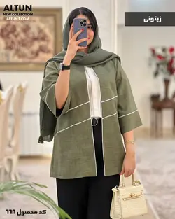 مانتو مدل خورشید جنس شانتون کجراه مغزی دوزی شده  کد668