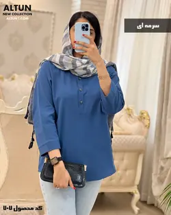 مانتو شومیزی مدل سنبل جنس لنین نچرال کد 707