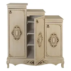 جاکفشی چوبی آلوارس مدل تیانا سه پله ای کد JK02-3P