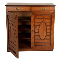 جاکفشی چوبی آلوارس مدل دو درب CNC کد JK03