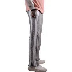 شلوار اسلش طوسی مردانه بغل خط دار