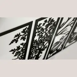 تابلو چوبی طرح شعر بر درخت زنده بی برگی چه غم