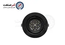 توکار زاویه 90 بدنه مشکی نورا DR32