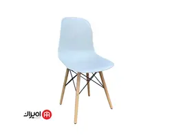 صندلی پلاستیکی پایه چوبی