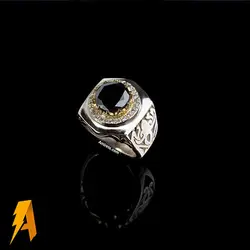 انگشتر مردانه دستساز نقره گارنت قرمز معدنی کد ۲۸۵۴