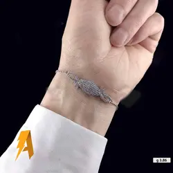 دستبند زنانه نقره کد ۱۱۲۴۲