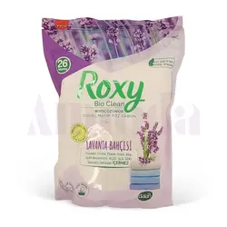 پودر صابون ماشین لباسشویی و دستی رکسی 800 گرمDalan Roxy Bio Clean Doğal Matik Toz Sabun lavanta Bahçesi ve Aloe Vera 800gr