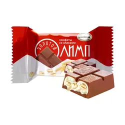شکلات روسی فله آکوند المپوس طلایی با مغز غلات، ویفر ترد، شکلاتАкконд Золотой Олимп Akkond Golden Olympos 500g, 1Kg