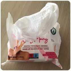 دستمال مرطوب آرایش پاک کن لیدی ماری Lady Mary بسته 25 عددیLady Mary Makyaj Temizleme Mendili 25'li Make-Up Remover Wet Wipes