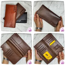 کیف پول چرم  طبیعی مردونه کتی POLO