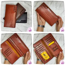 کیف پول چرم  طبیعی مردونه کتی POLO