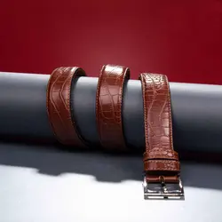 کمربند چرم طبیعی مردانه مدل آناویز چرم
