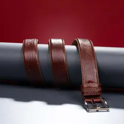 کمربند چرم طبیعی مردانه مدل آناویز چرم